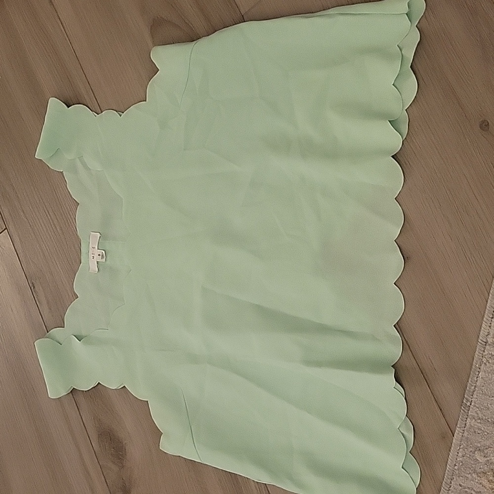 Mint green baby doll crop top